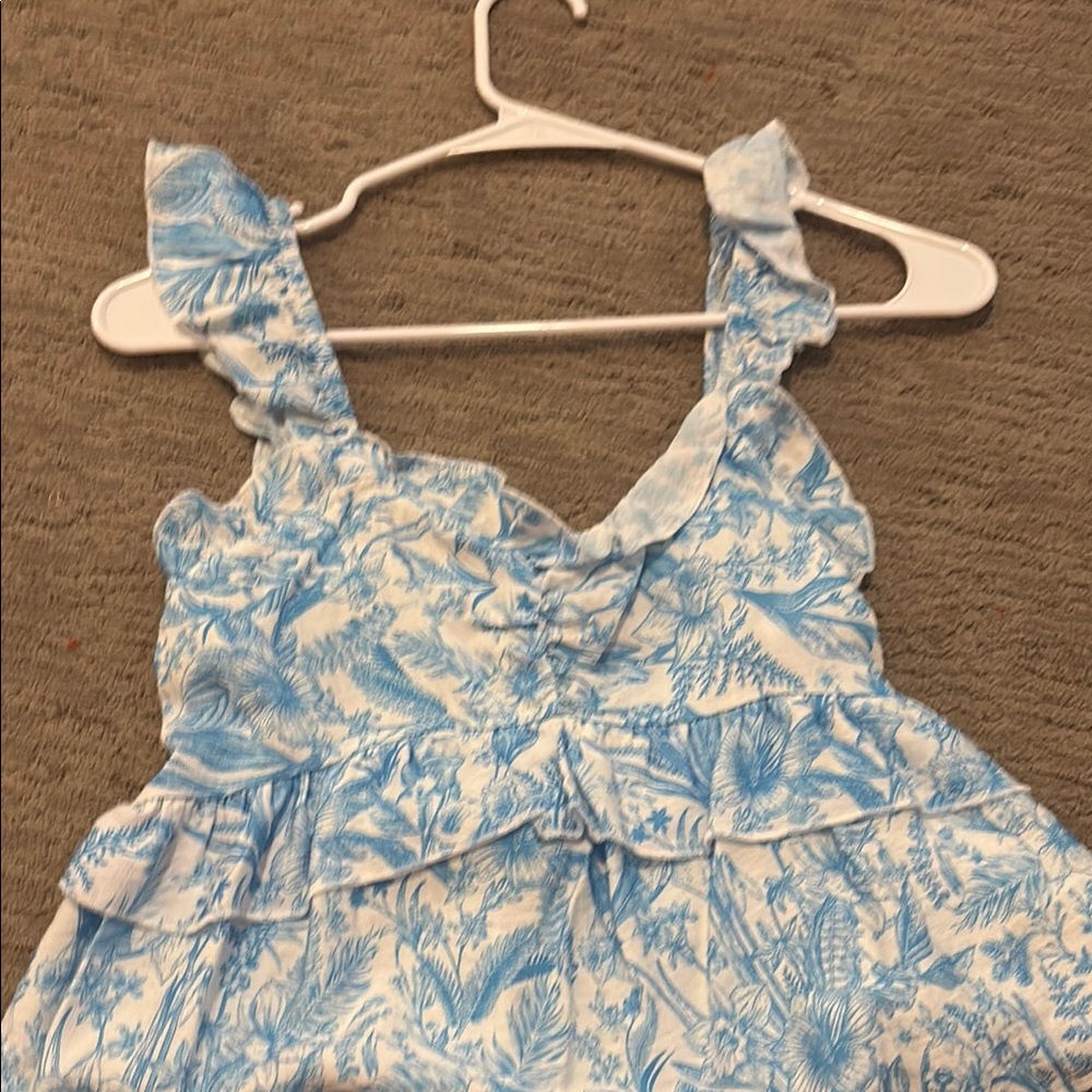 Blue Floral Kids Top